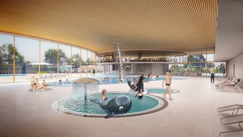 Freizeitbad Kiel, Visualisierung innen, 3D