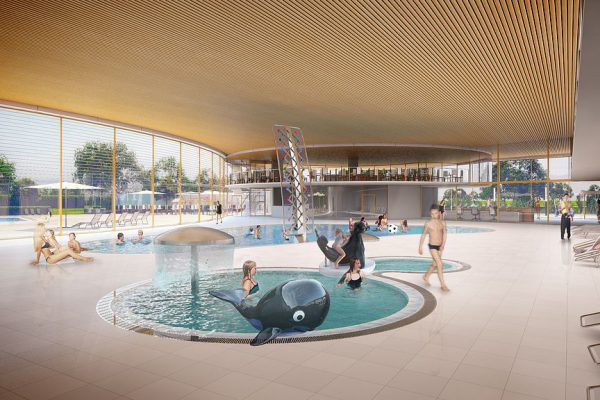 Freizeitbad Kiel, Visualisierung innen, 3D