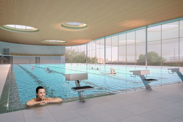 Freizeitbad Kiel, Visualisierung innen, 3D