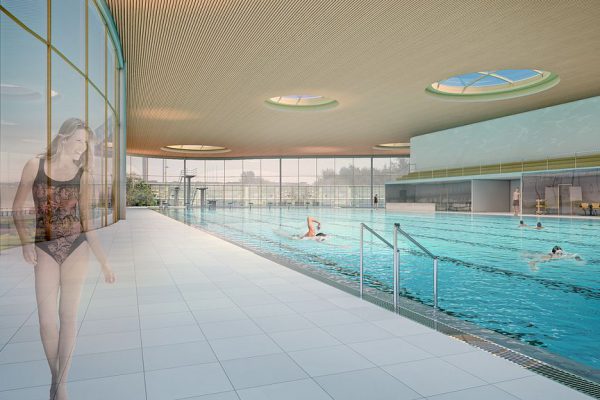 Freizeitbad Kiel, Visualisierung innen, 3D