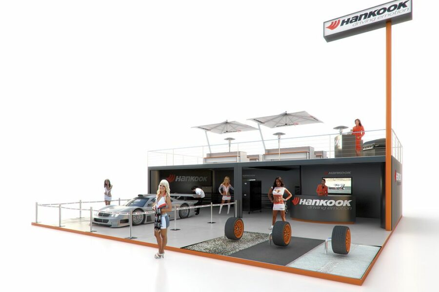 Event und Messeauftritt Hankook, Visualisierung, 3D, Pitch