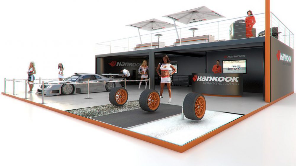 Event und Messeauftritt Hankook, Visualisierung, 3D, Pitch