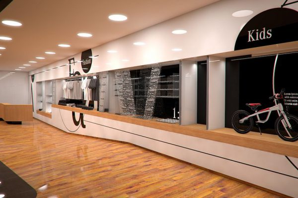 Mercedes-Benz Gallery, Paris, 3D, Visualisierung Innenraum