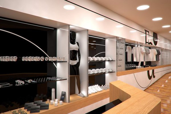 Mercedes-Benz Gallery, Paris, 3D, Visualisierung Innenraum
