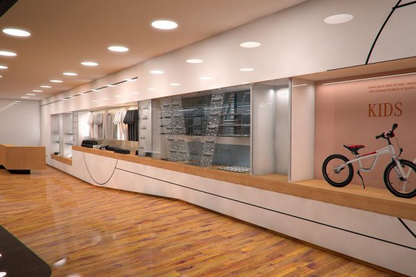 Mercedes-Benz Gallery, Paris, 3D, Visualisierung Innenraum