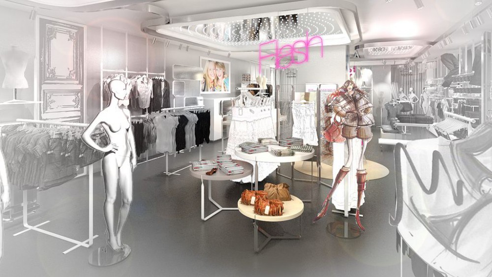 Orsay, Shopkonzept, Visualisierung