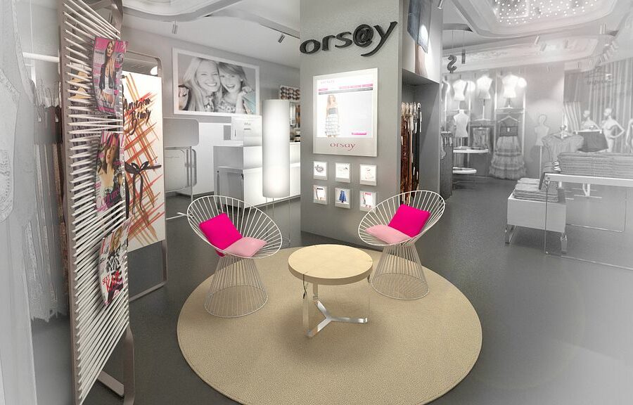 Orsay, Shopkonzept, Visualisierung