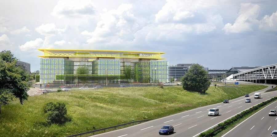 Wettbewerb Ernst & Young, Stuttgart, Visualisierung, 3D