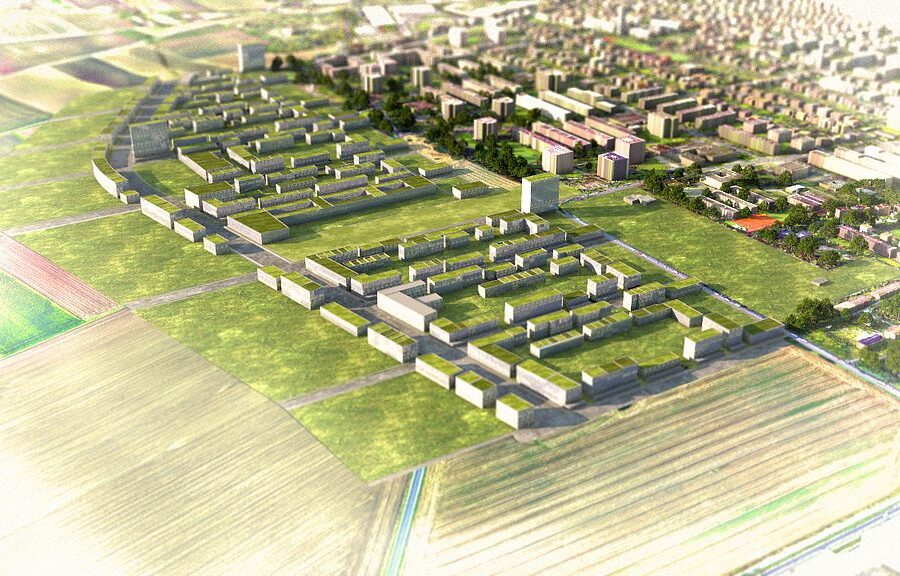 Städtebaulicher Wettbewerb, Freiham, München, Visualisierung, 3D