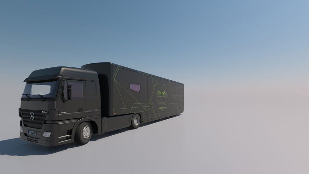 Promotruck Hugo Boss, 3D, Visualisierung