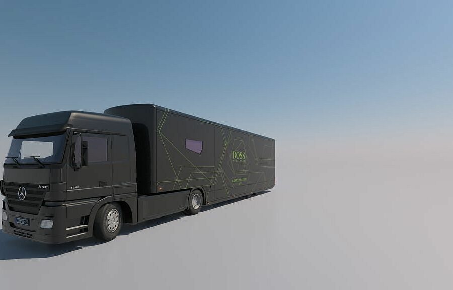 Promotruck Hugo Boss, 3D, Visualisierung