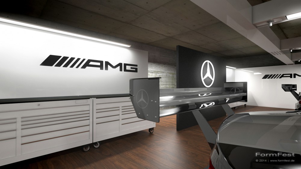 AMG Box Mercedes-Benz, Visualisierung, Design, Event