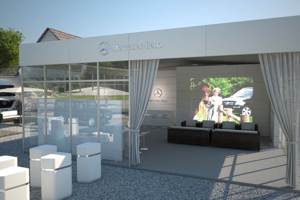 CHIO Mercedes-Benz Präsentation, Aachen, 3D Visualisierung, Innenraum
