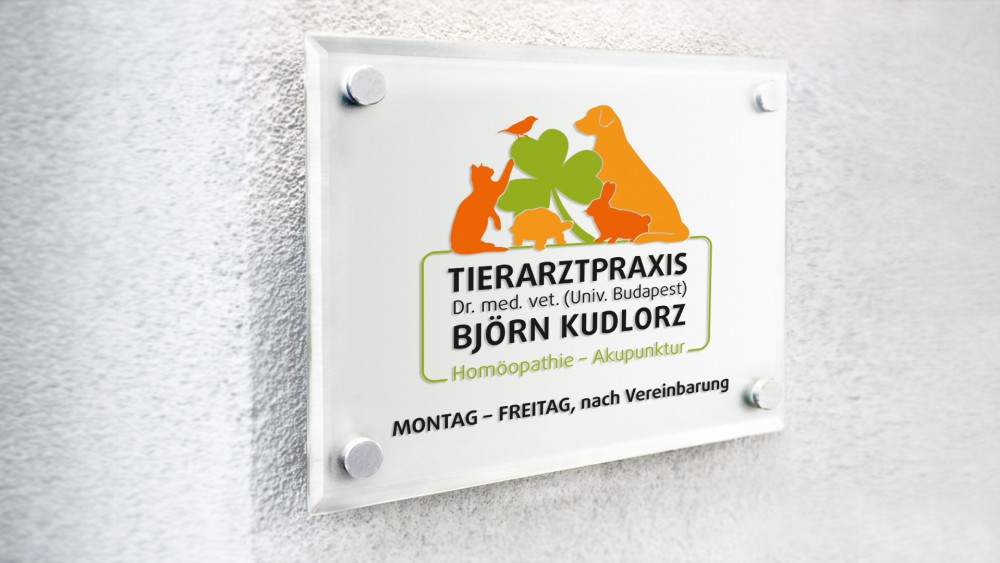 Schild Tierarztpraxis Björn Kudlorz