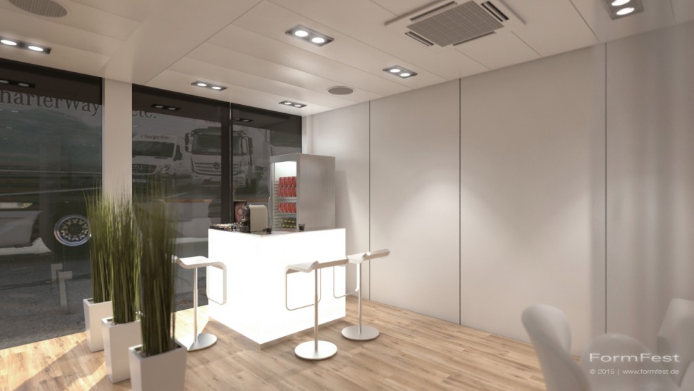 IAA, Mercedes-Benz: Charterway 2014, Jost FormFest 3D rendering visualisierung