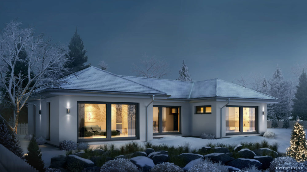 OKAL | Visualisierung Bungalow 170 Winter