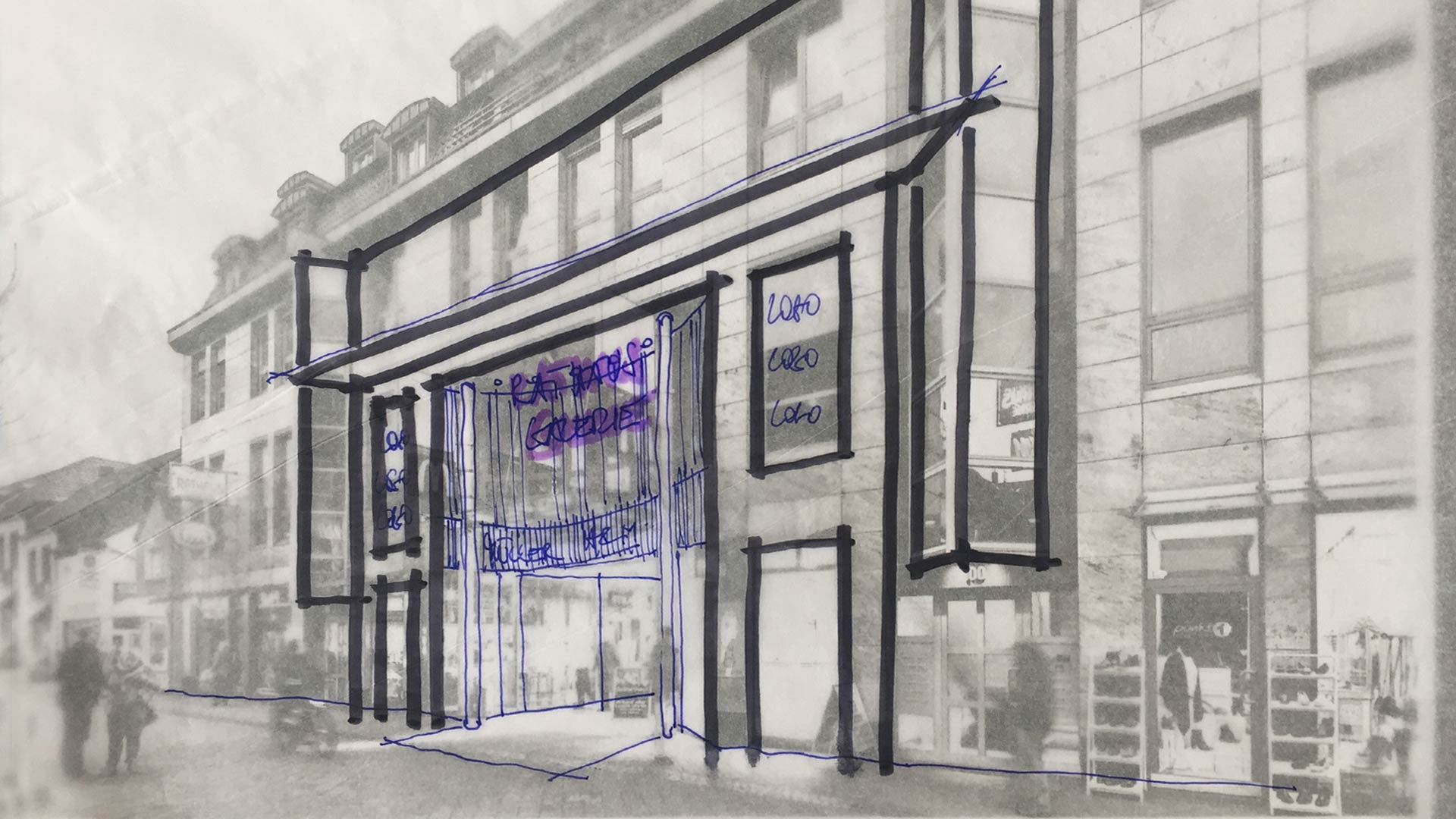 Visualisierung; 3D; Rendering; ILG; Einkaufszentrum; EKZ; Dormagen; Entwurf; Illustration; Konzept; Skizze; Foto; Montage