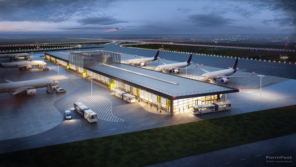 Visualisierung; 3D; Rendering; Goldbeck; Flughafen; Hamburg