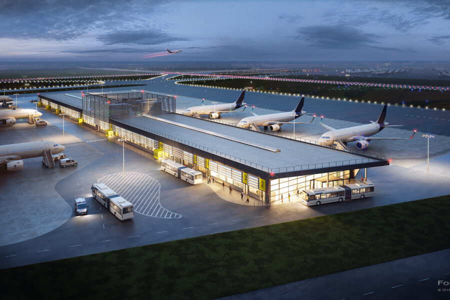 Visualisierung; 3D; Rendering; Goldbeck; Flughafen; Hamburg