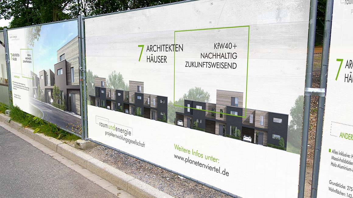 Gestaltung Bauzaunbanner