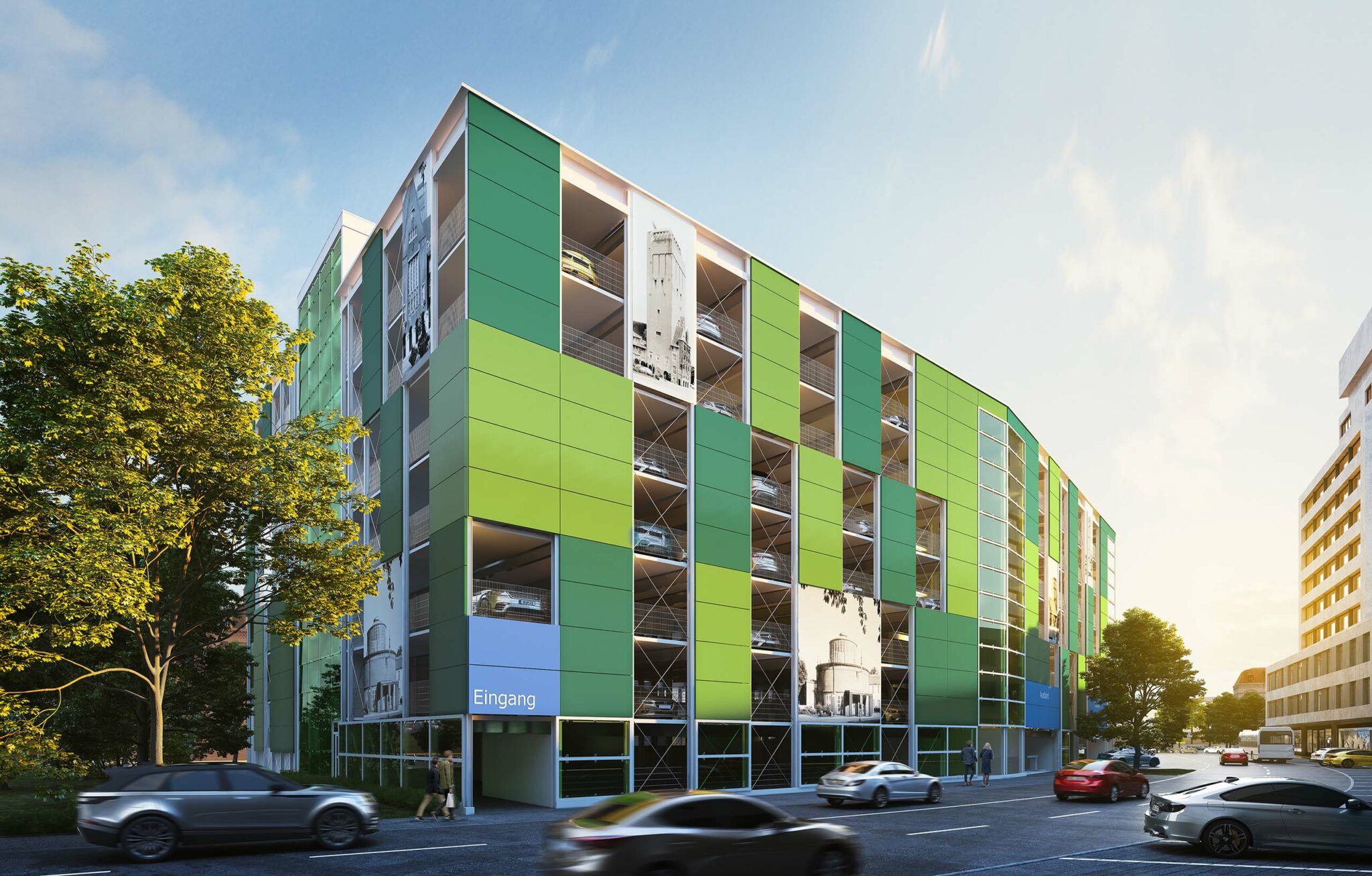Visualisierung; 3D; Rendering; Goldbeck; Parkhaus