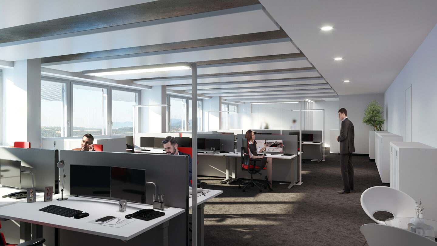 3D, Visualisierung, Rendering, Büro, Office, Interieur, Interior, Würth