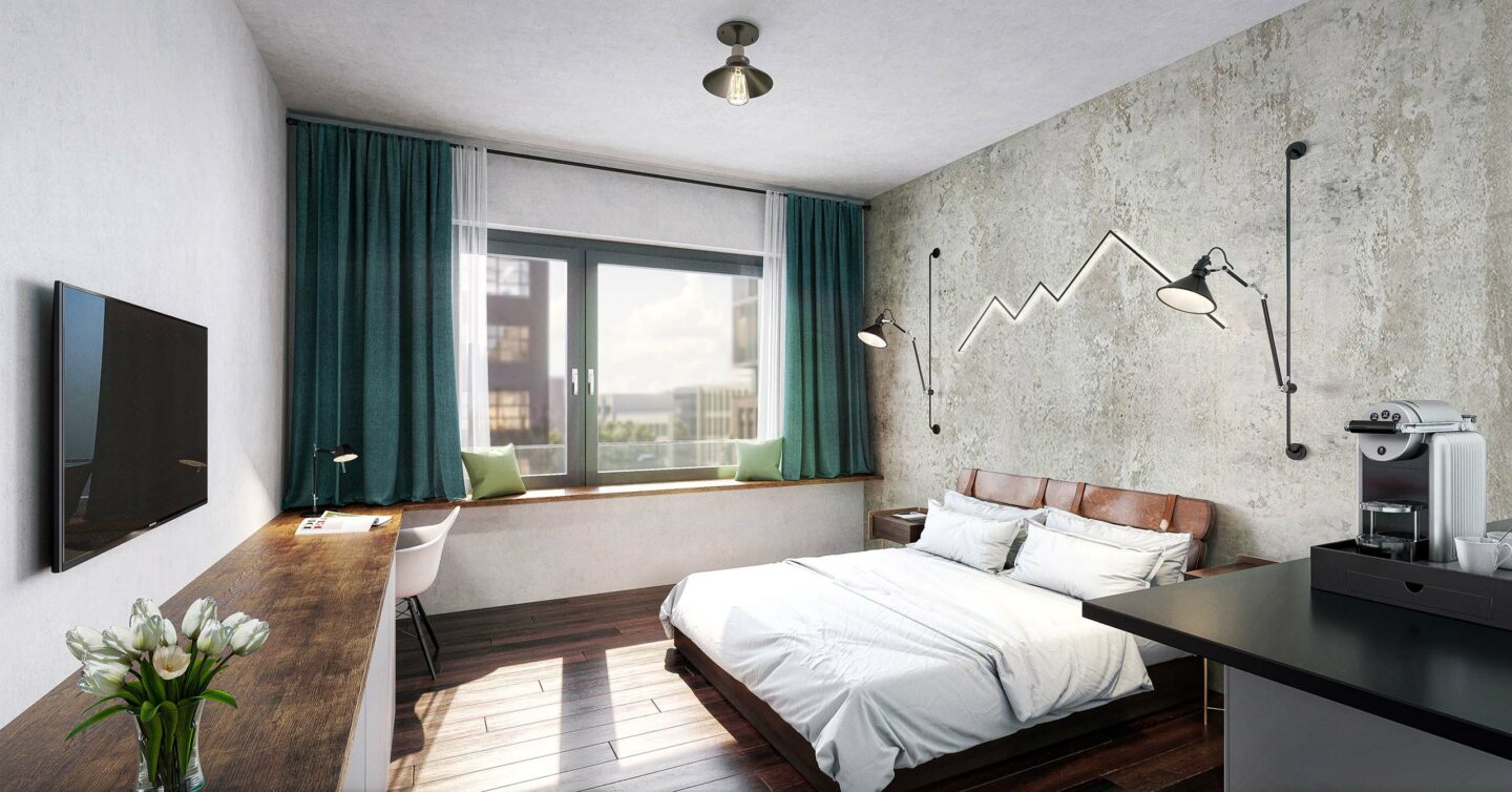 3D, Visualisierung, Rendering, Interieur, Hotel