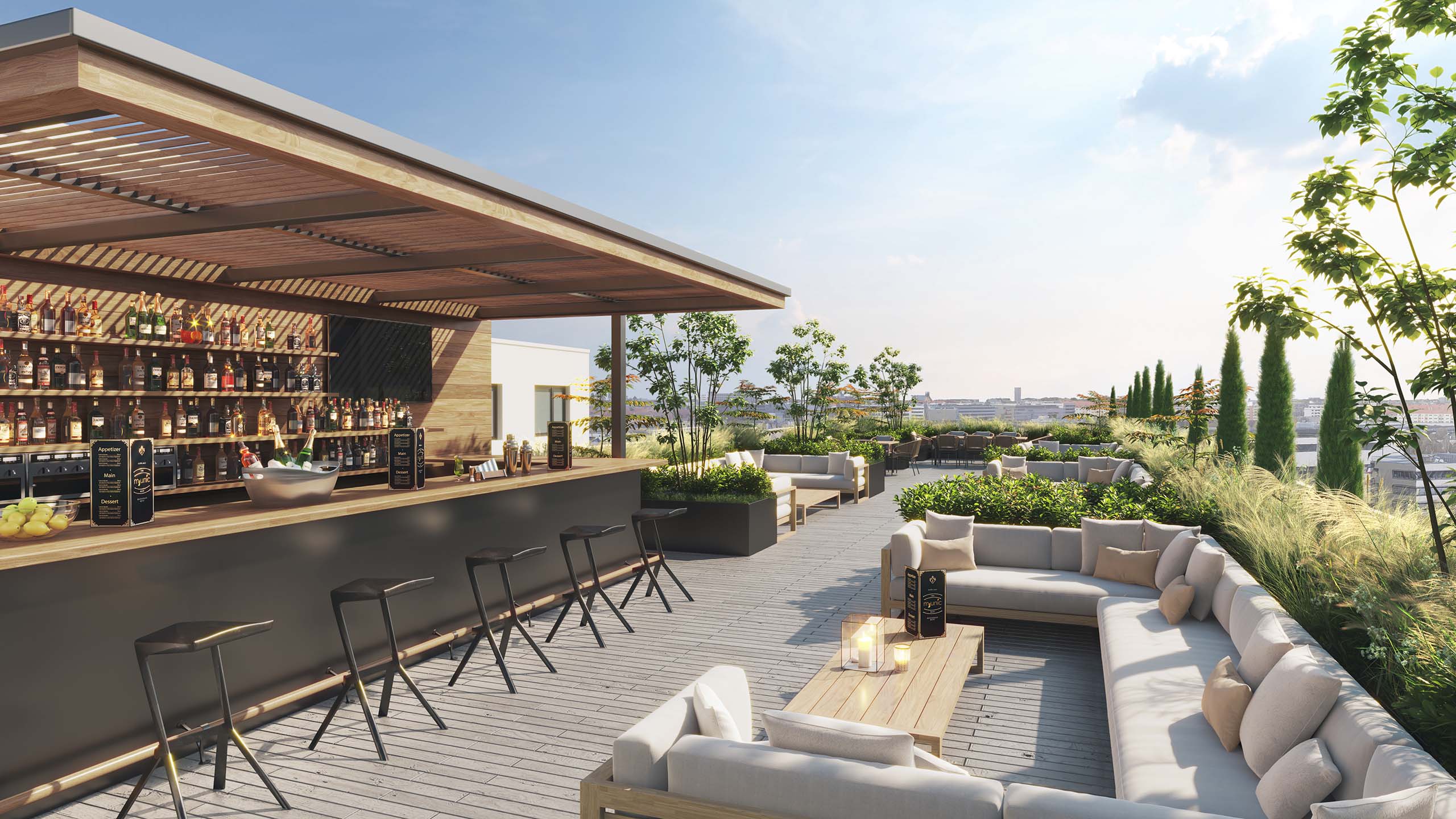 3D, Visualisierung, Rendering, Interieur, München, Terrasse