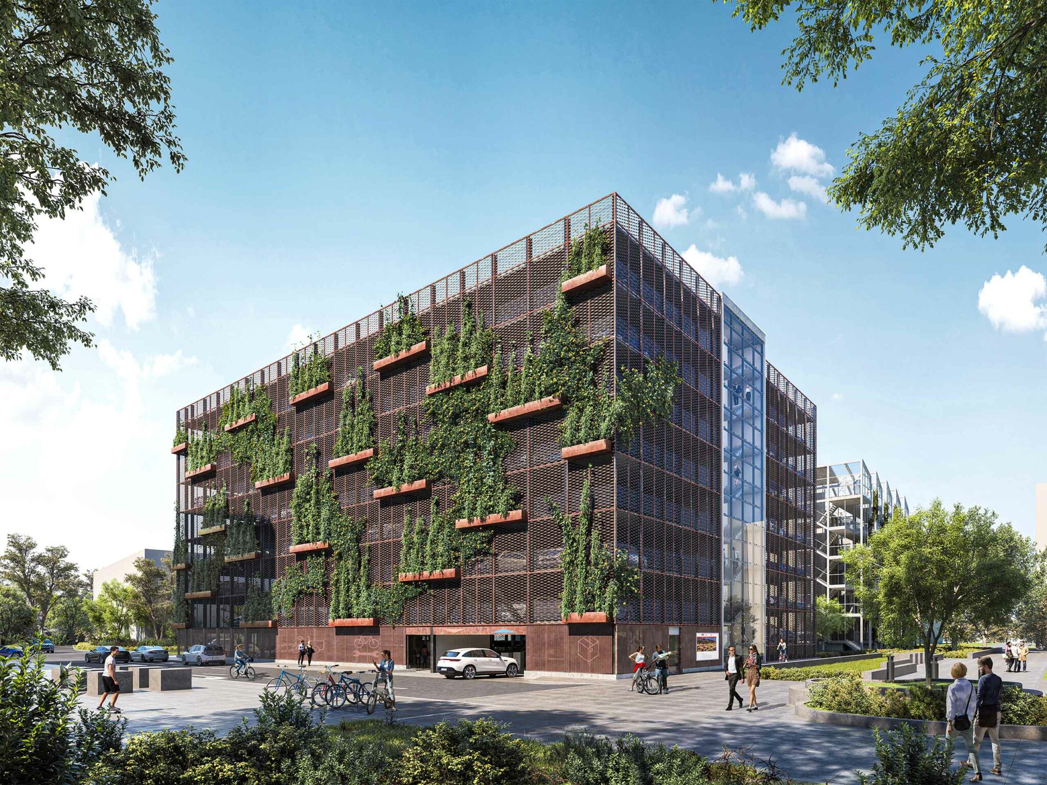 Visualisierung; 3D; Rendering; Goldbeck; Parkhaus