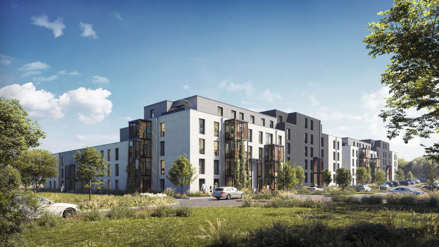 Visualisierung; 3D; Rendering; Goldbeck, Wohngebäude