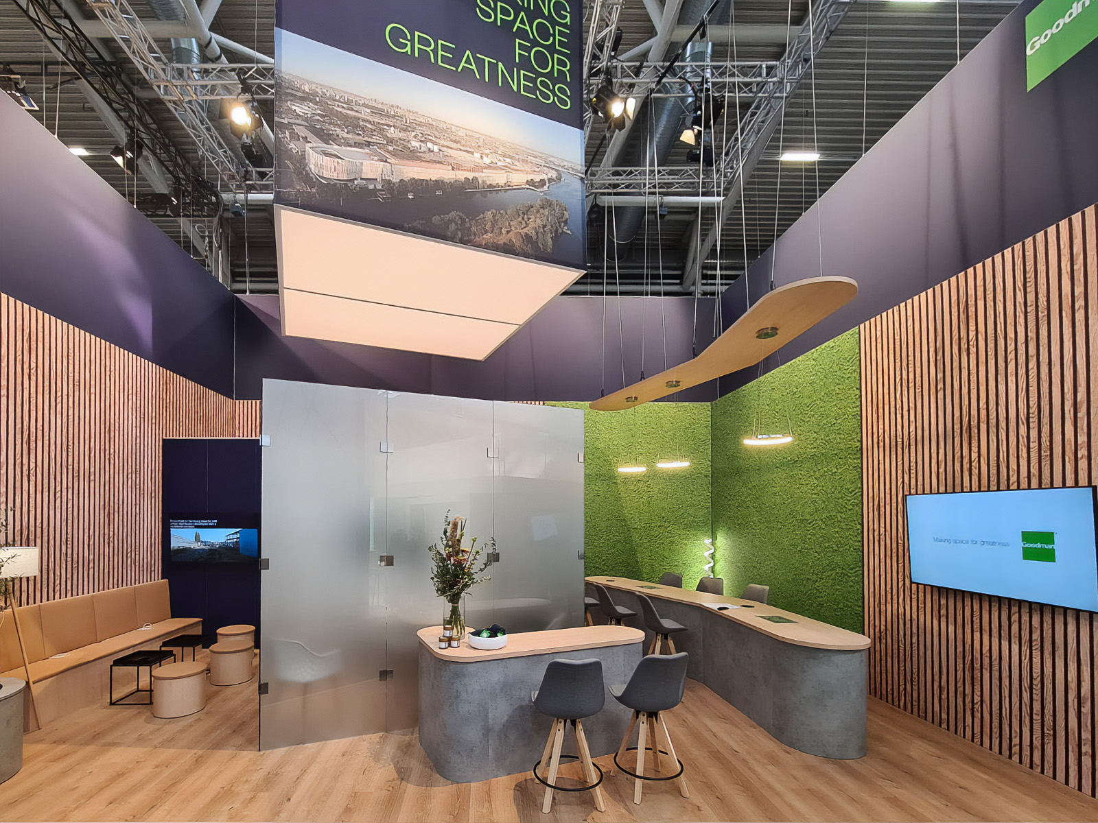 Goodman Group, Expo Real 2023,Messestand, Design, 3D, Rendering